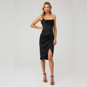 Bardot Jamila Black Corset Dress in Medium
